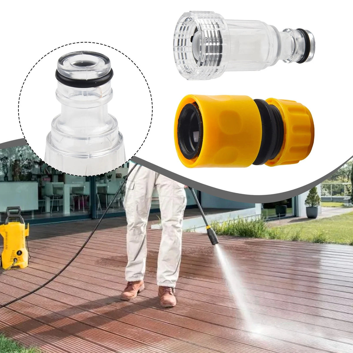 Outlet Water Connector for Pressure Washer Blaster Hose