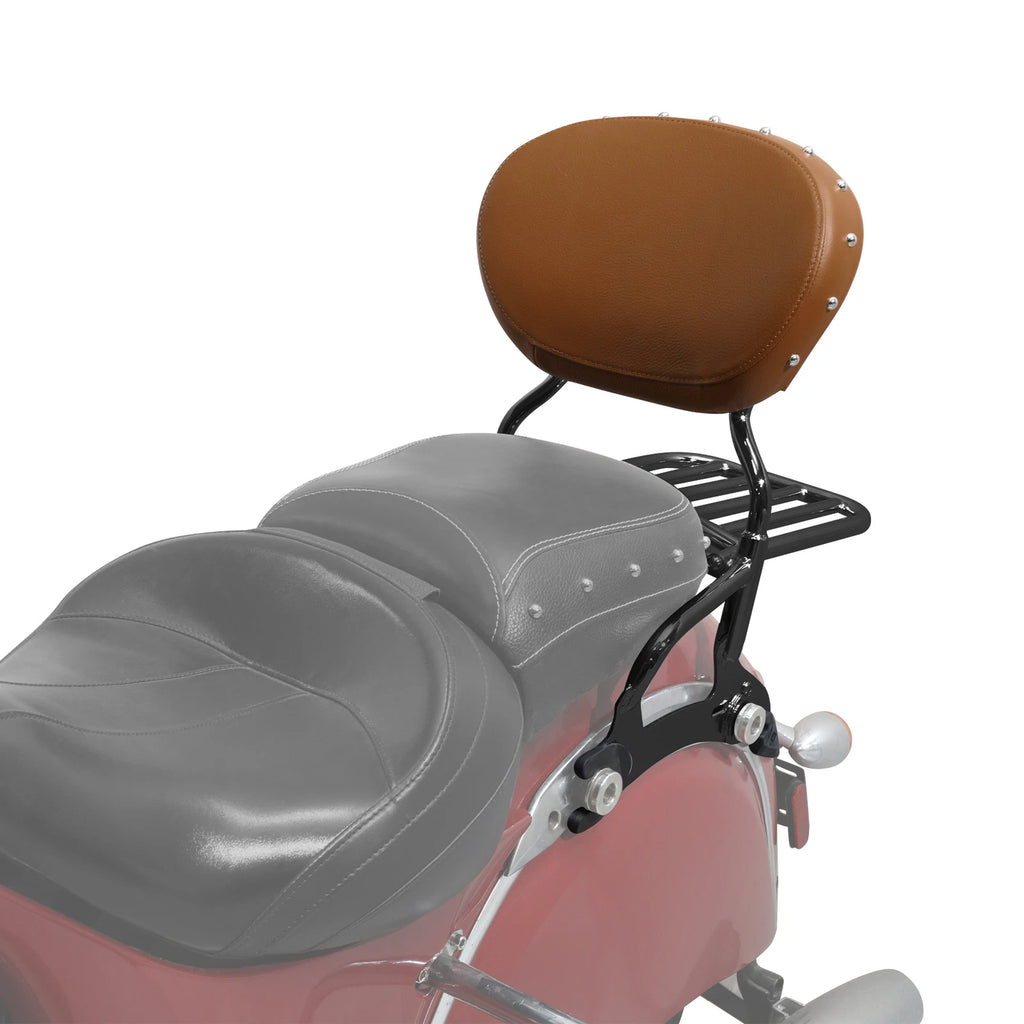 12" Backrest Sissy Bar Rack & Mount Spools for Indian Chieftain (2017–2022)