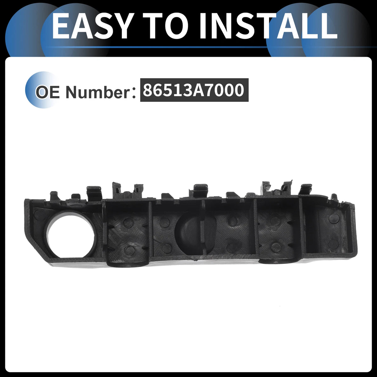 1pc Left Front Bumper Retainer Bracket No. 86513A7000 for Kia Forte5 (2014–2018)
