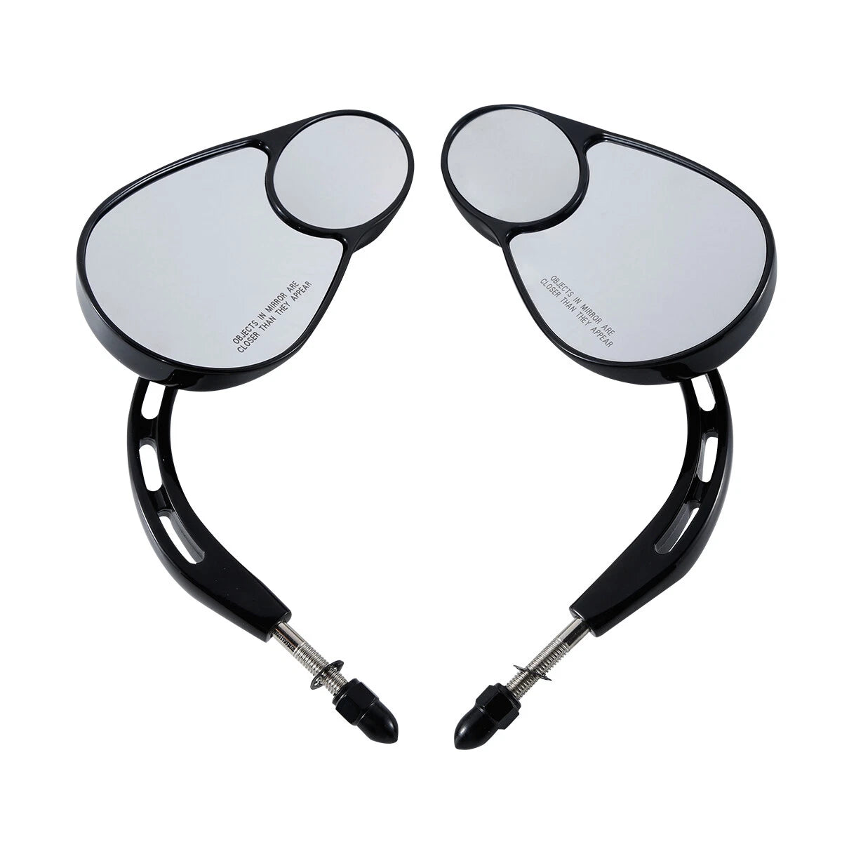 8mm Rear View Mirrors for Harley Touring Electra Street Road Glide (Universal)