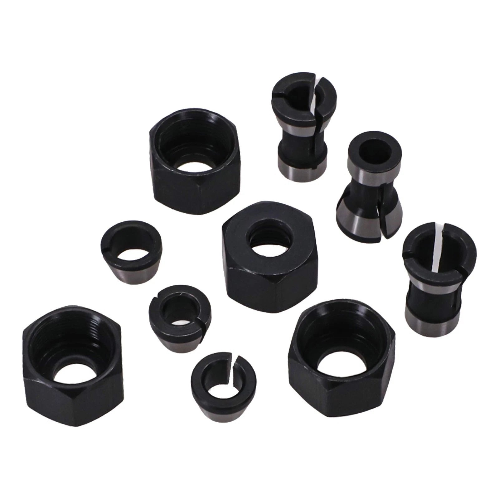 10X Collet Chuck Adapter Kit for Woodworking Applications