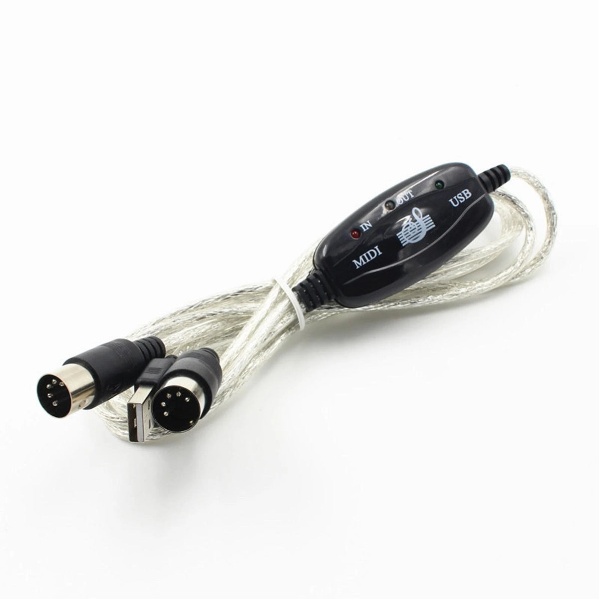 USB MIDI Interface Cable Converter for PC to Music Keyboard Adapter