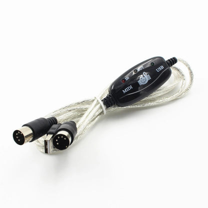 USB MIDI Interface Cable Converter for PC to Music Keyboard Adapter
