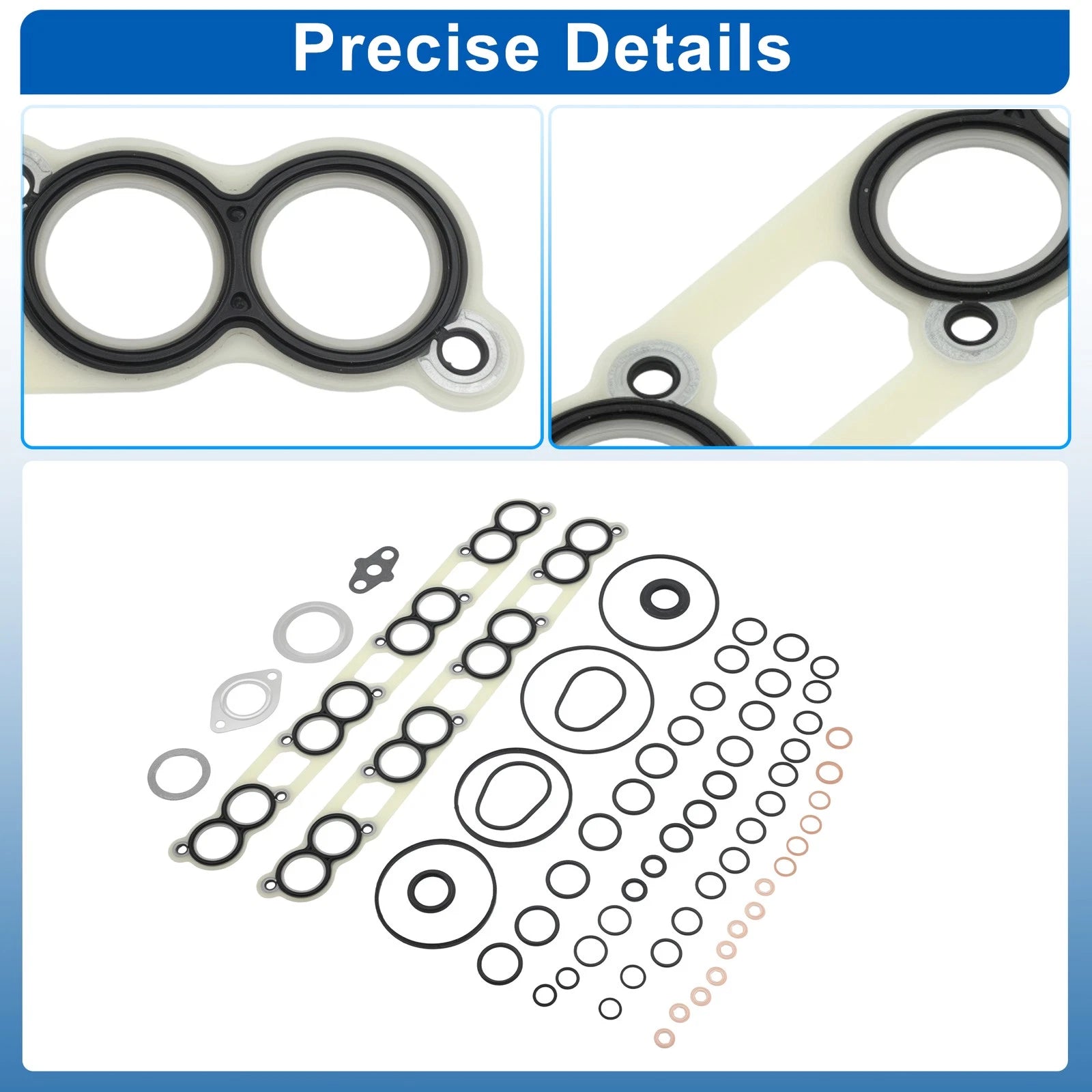 Lower & Upper Intake Manifold Plenum Gasket for Ford E350 E450 (1992–2021)