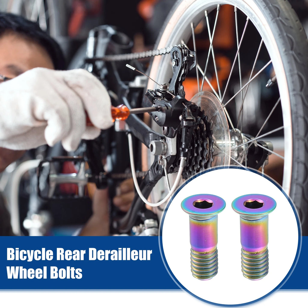 Rear Derailleur Wheel Bolts Set M5 x 14.2mm for Universal Bicycle