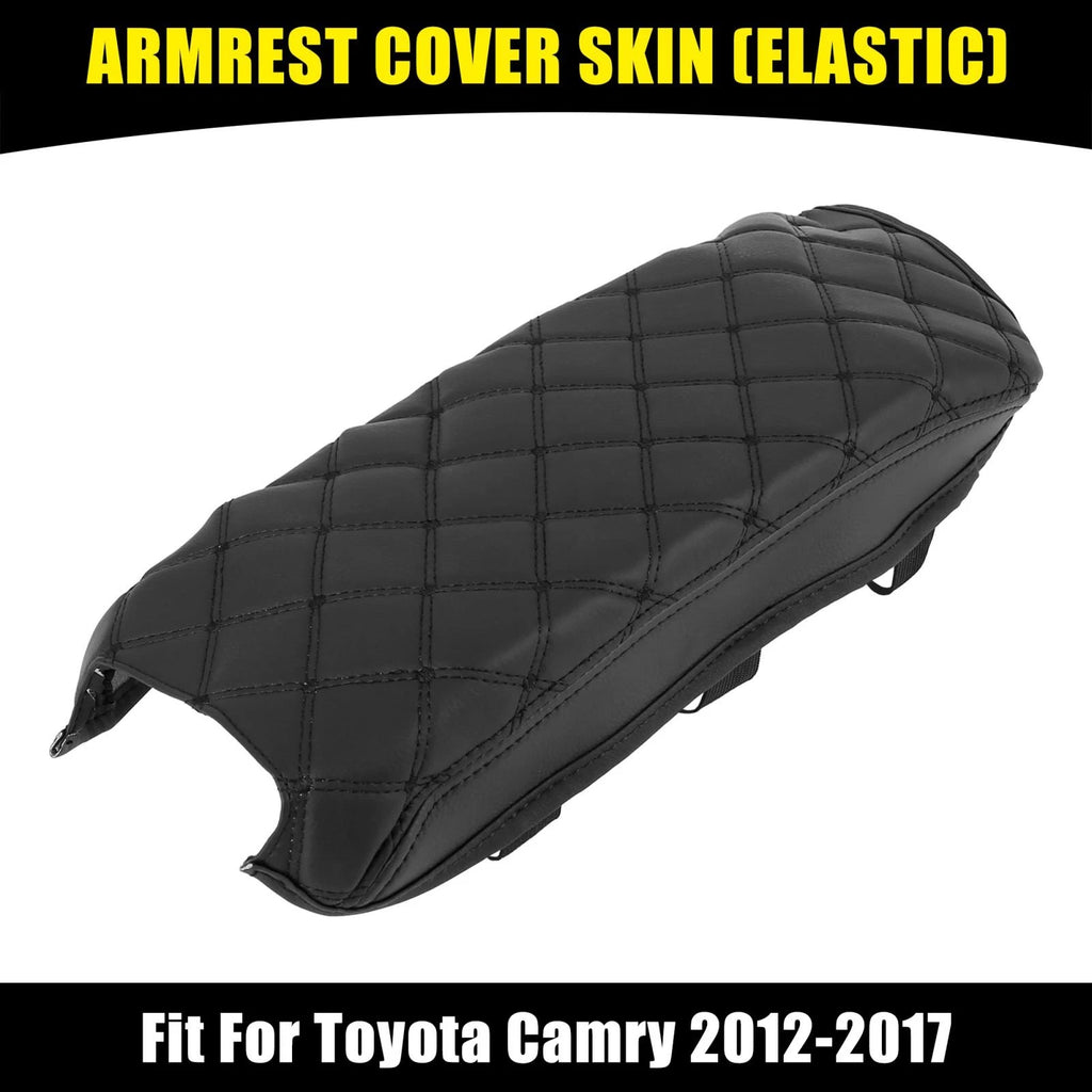 Car Center Console Lid Armrest Cover Replacement for Toyota Camry (2012–2017) Black