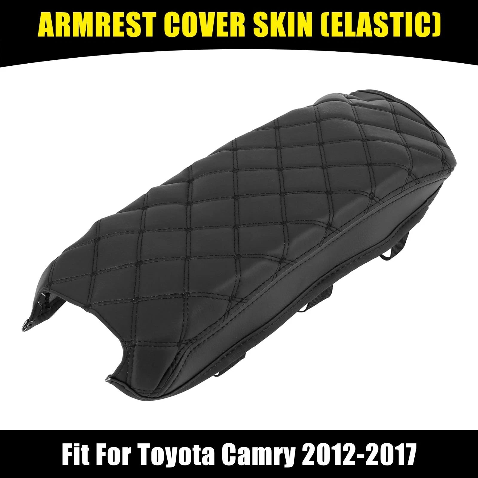 Car Center Console Lid Armrest Cover Replacement for Toyota Camry (2012–2017) Black