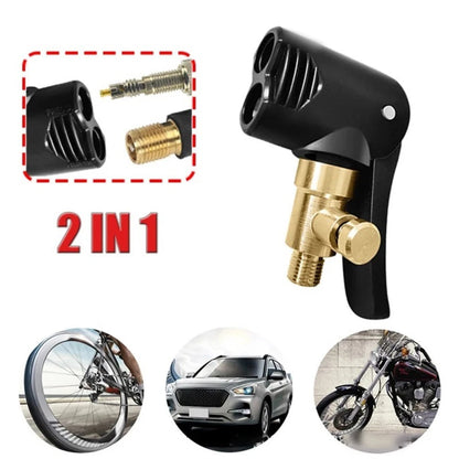 Dual Valve Cap Adapter for Cars and Motorcycles