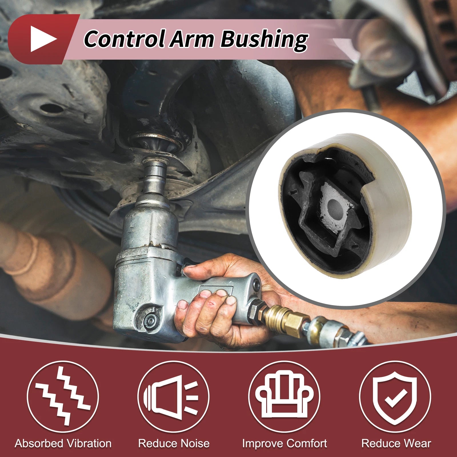 Rear Engine Subframe Mount Bushing for Audi A3 VW Golf Caddy (2001–2010)
