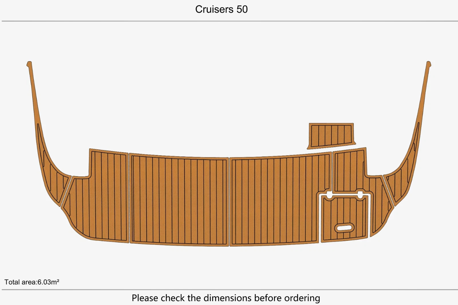 EVA Foam Faux Teak Deck Flooring Mats for Cruisers 50
