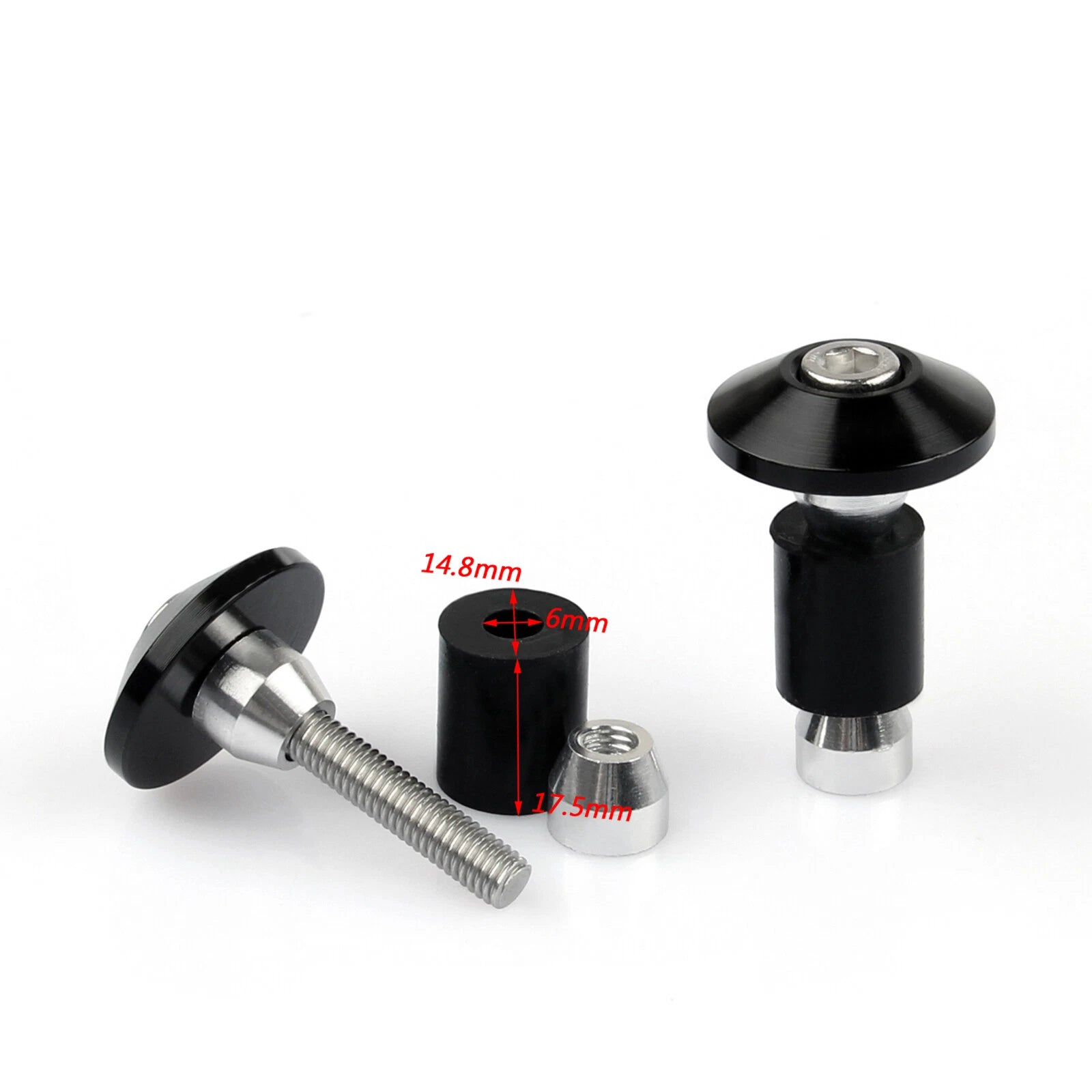 7/8" Handlebar Grips & Bar End Plugs for Universal Motorcycle (T9)