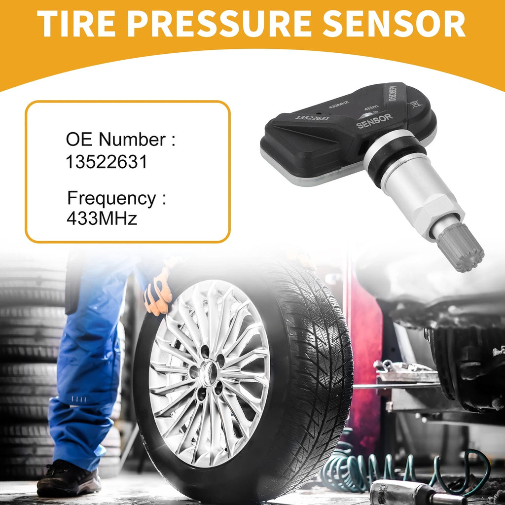 Tire Pressure Sensor 433MHz Replacement for Chevrolet Express 2500 (2013–2019)