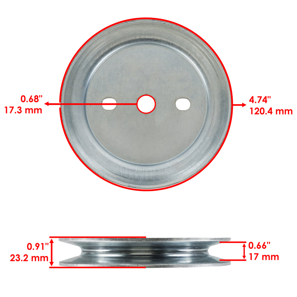 Caltric Drive Pulley Sheave Replacement for John Deere X754 X758 (2006–2019)