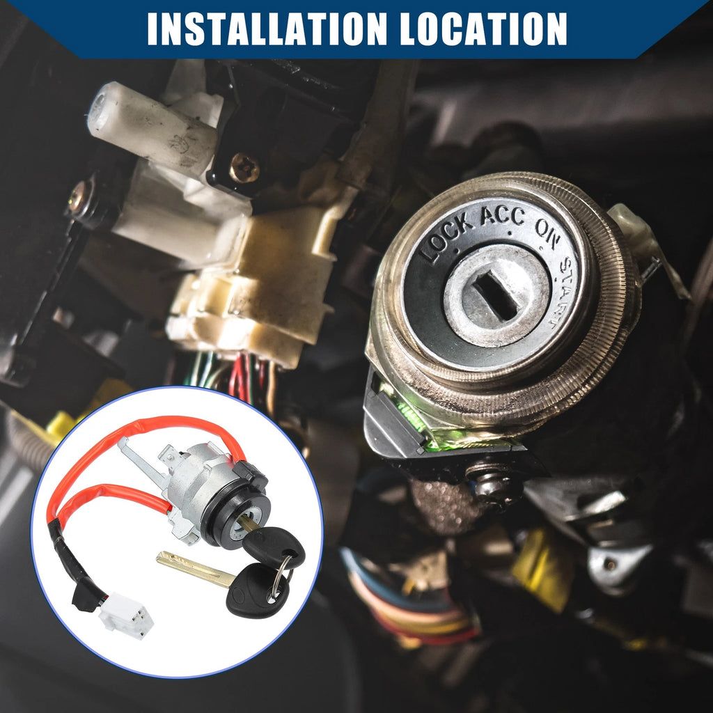 Ignition Switch Cylinder Front Door Lock Cylinder with Keys for Hyundai IX35 (2015–2015)