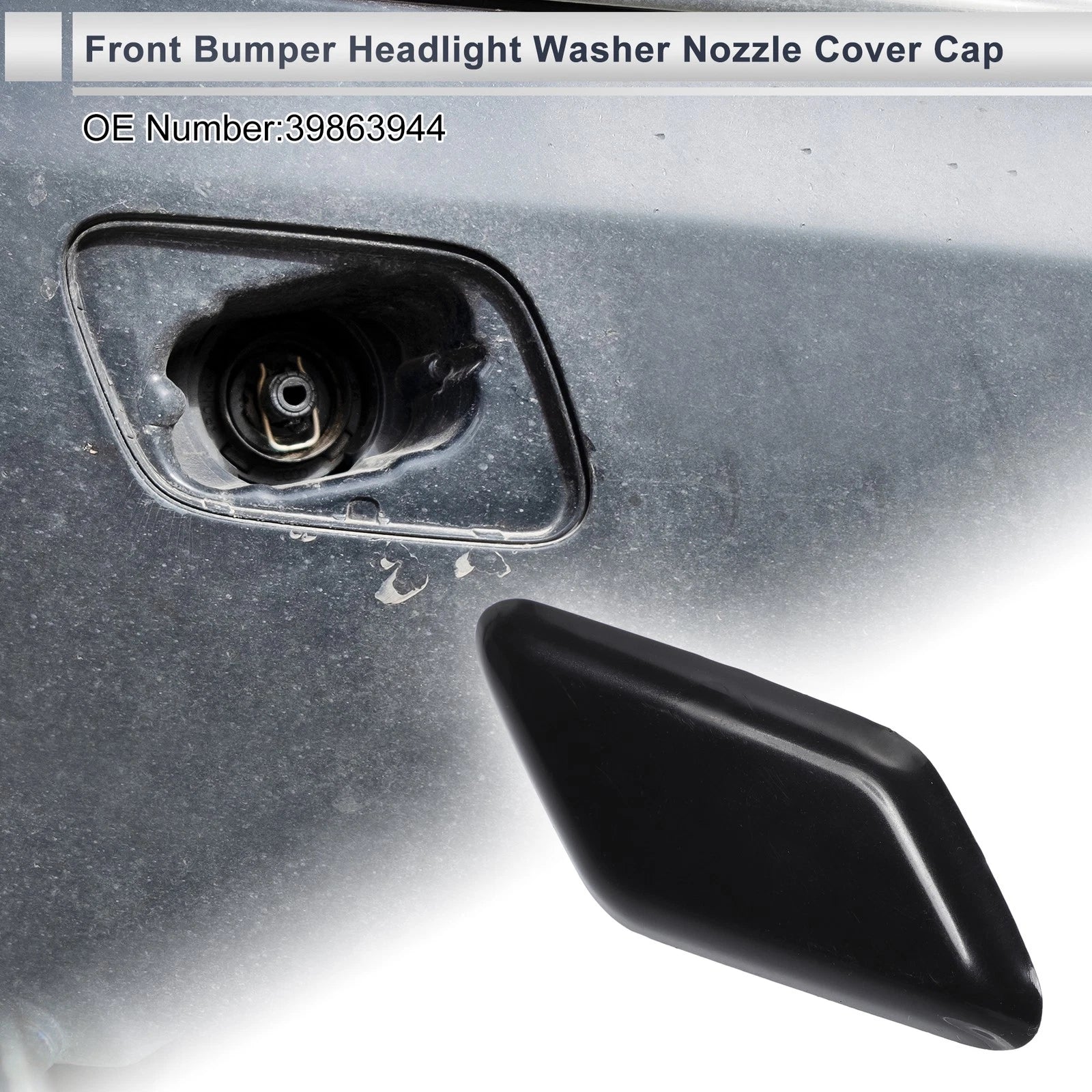 Bumper Headlight Washer Nozzle Cover Cap for Volvo C30 (2007–2013)