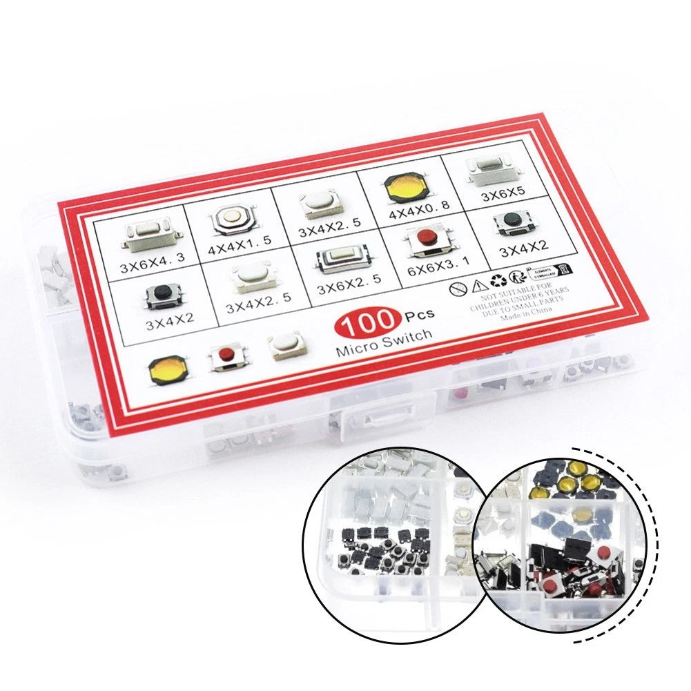 250pcs Metal Pushbutton Switches Set for Car Touch Buttons