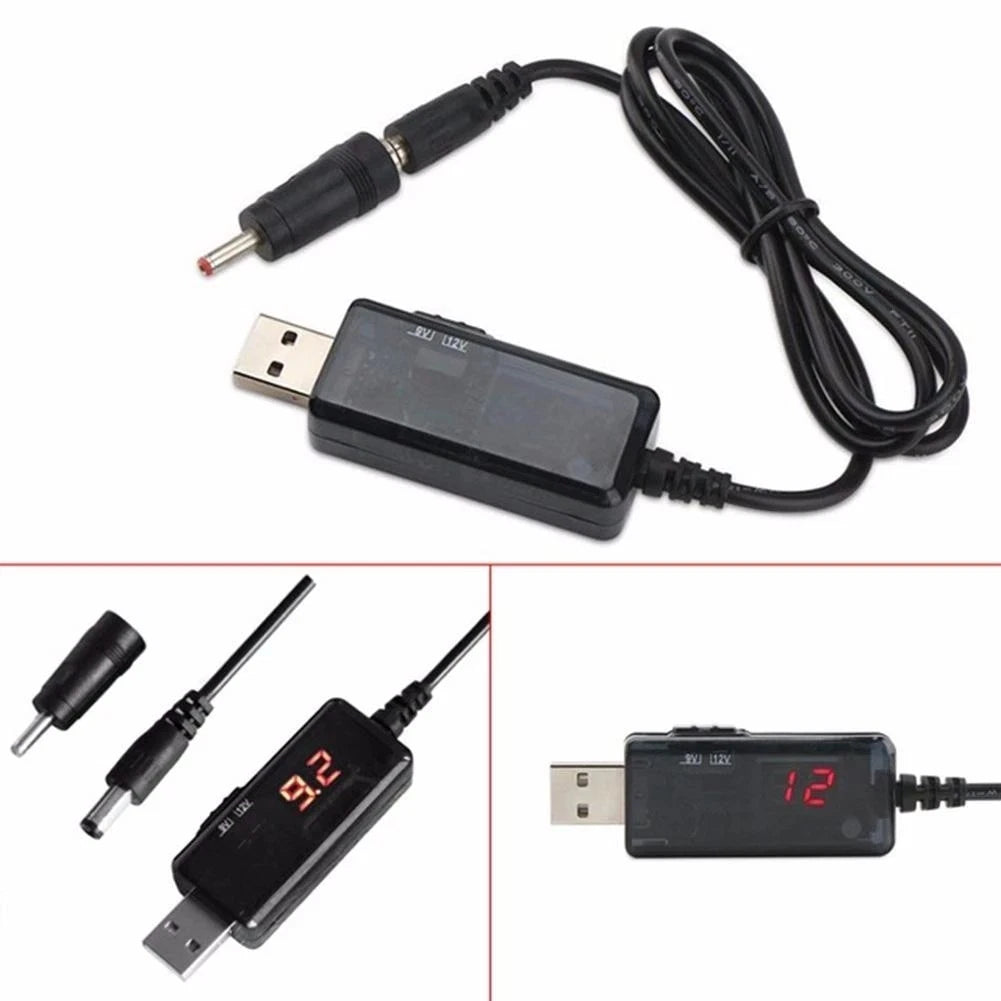 USB 5V to 9V & 12V Step-Up Boost Converter Power Supply with Display