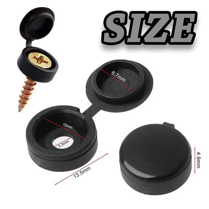 100pcs Hinged Screw Cover Caps for Screw Protection (4 Colors)