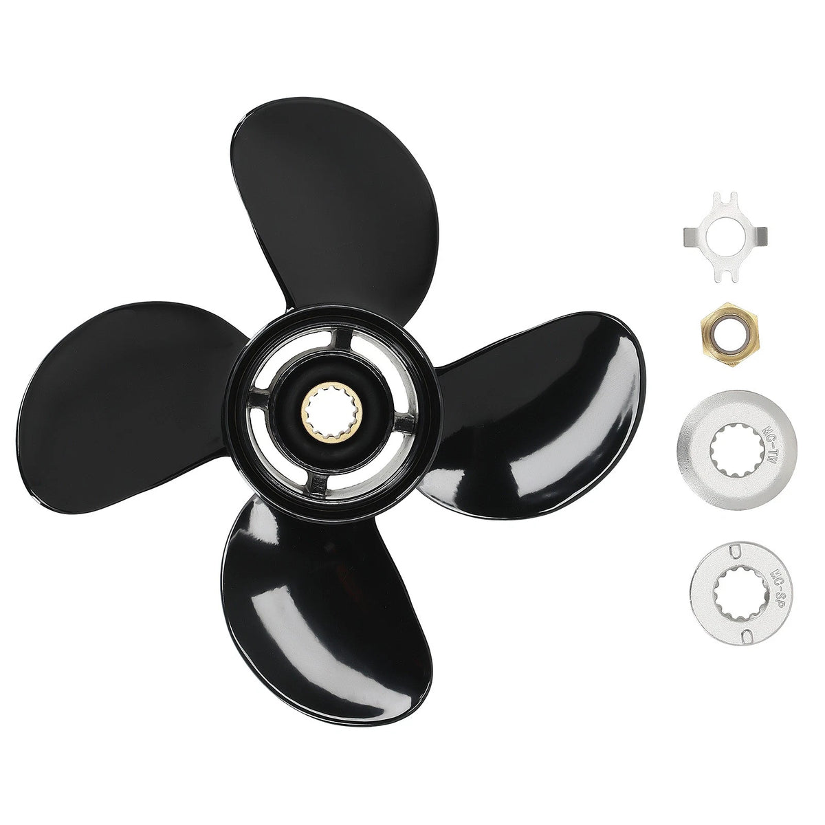 4 Blade Aluminum Propeller for Mercury 50-75HP 2 Stroke (48-8M8026630)