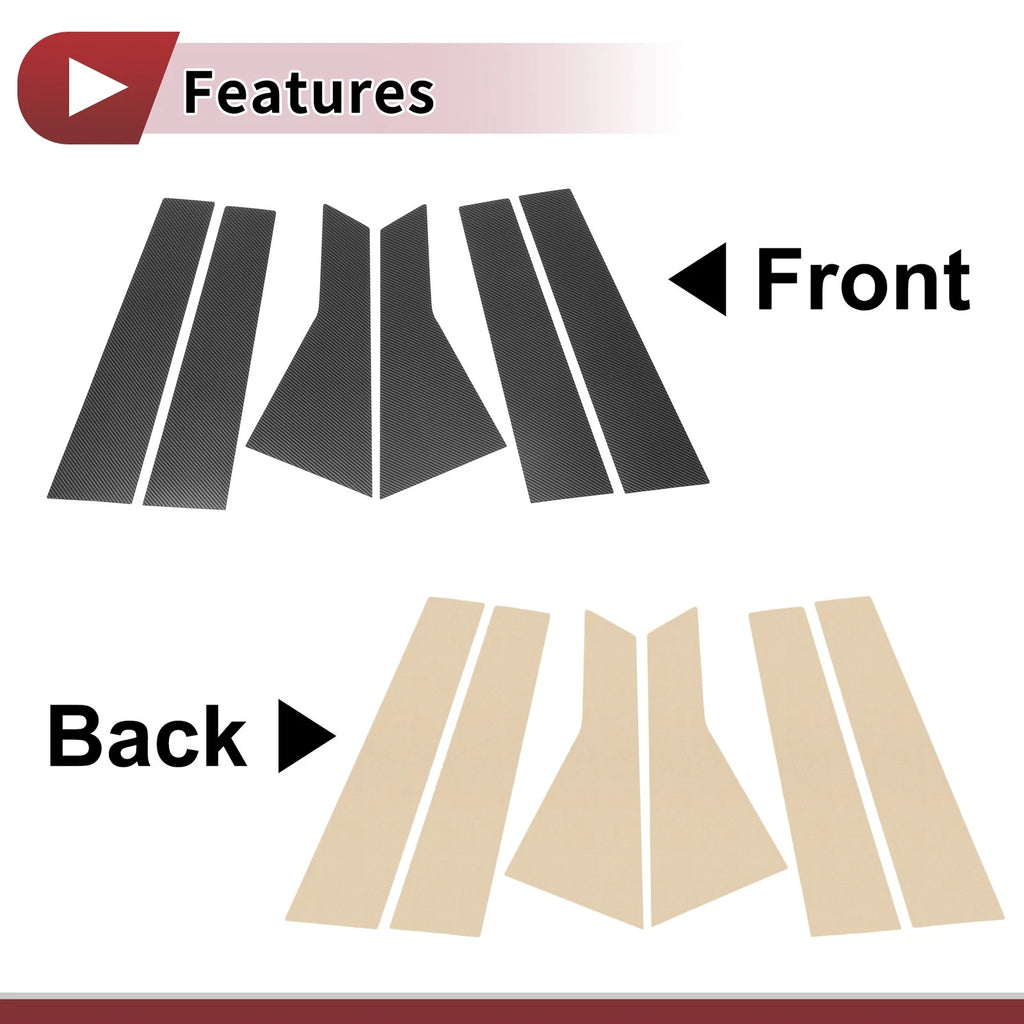 Door Pillar Window Trim Set for Mercedes-Benz B-Class (2012–2019) Black