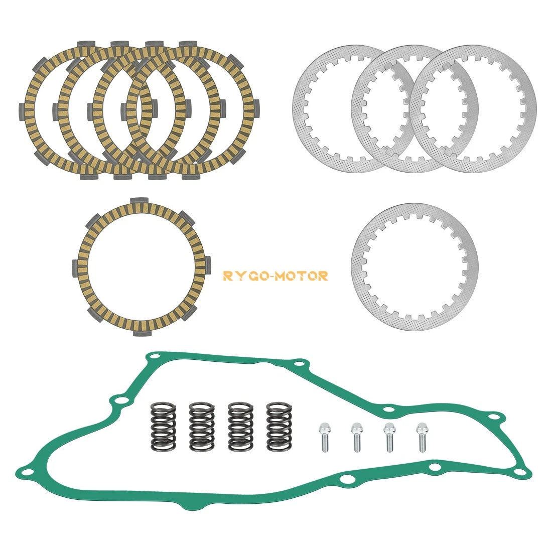Clutch Plate Kit w/Spring & Gasket for Honda CR80R CR80RB CR85R CR85RB (1987–2007)