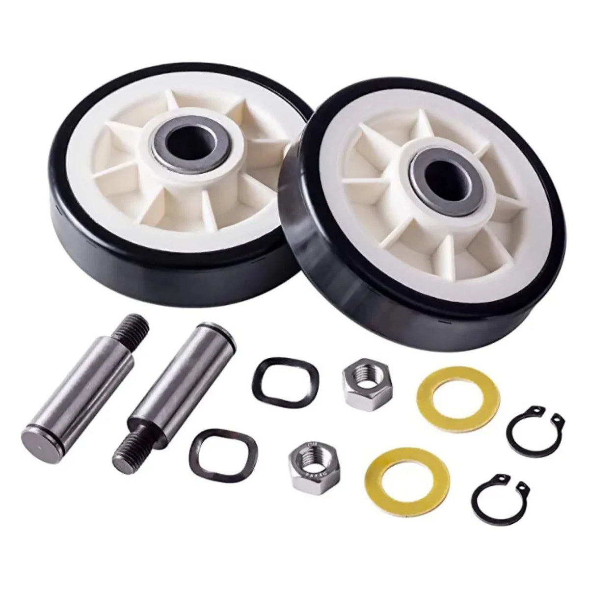 2Pcs Dryer Roller Wheel Drum Support Kit for Maytag (303373K)