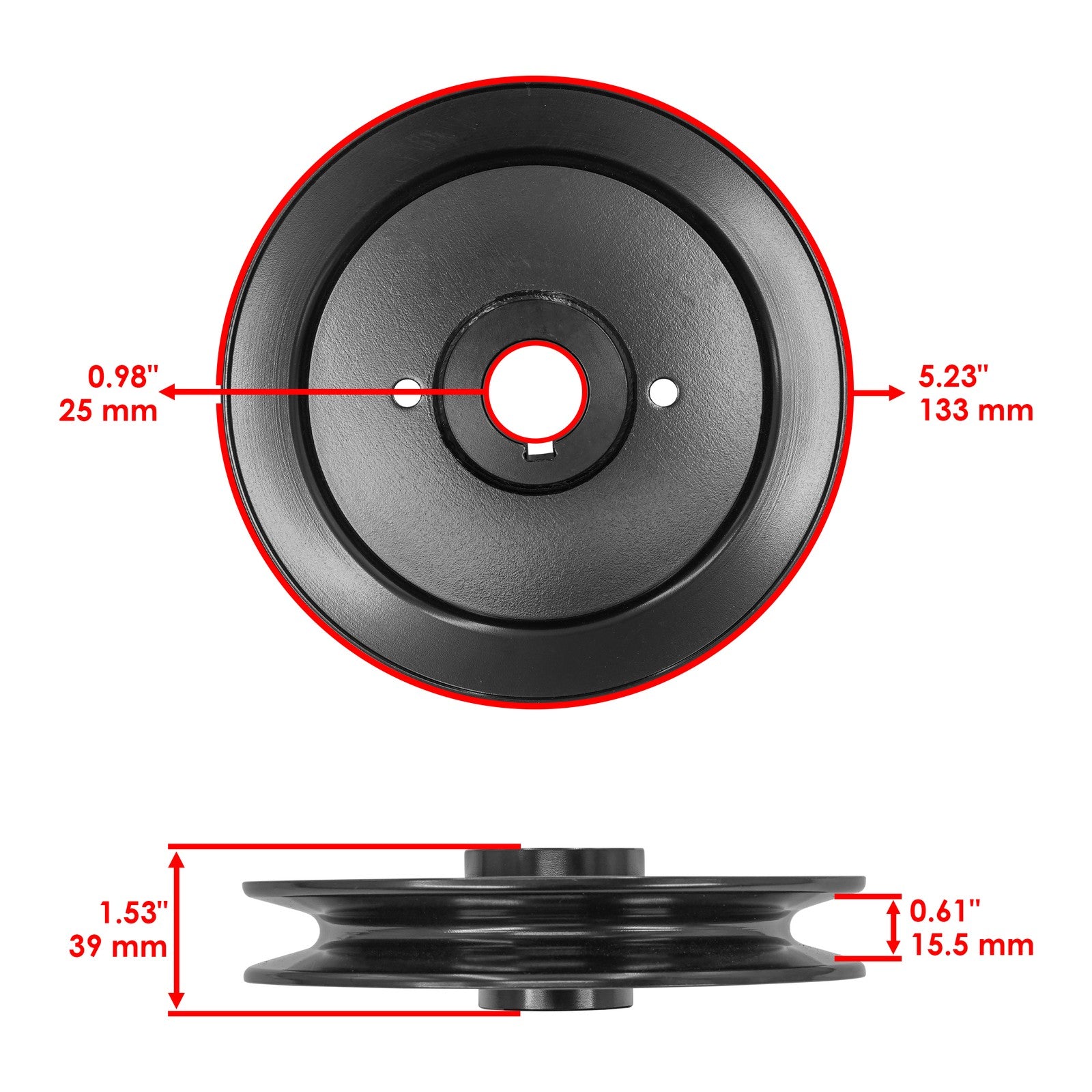 Deck Spindle with Pulley Replacement for Ferris FW25 FW35 F125XT (1994–2011)