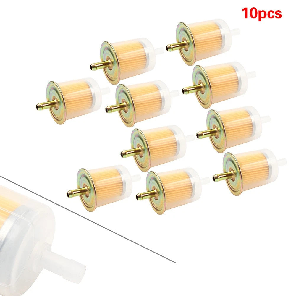 10 Pcs 3/8" Inline Gas Fuel Filter for Universal Motorcycle