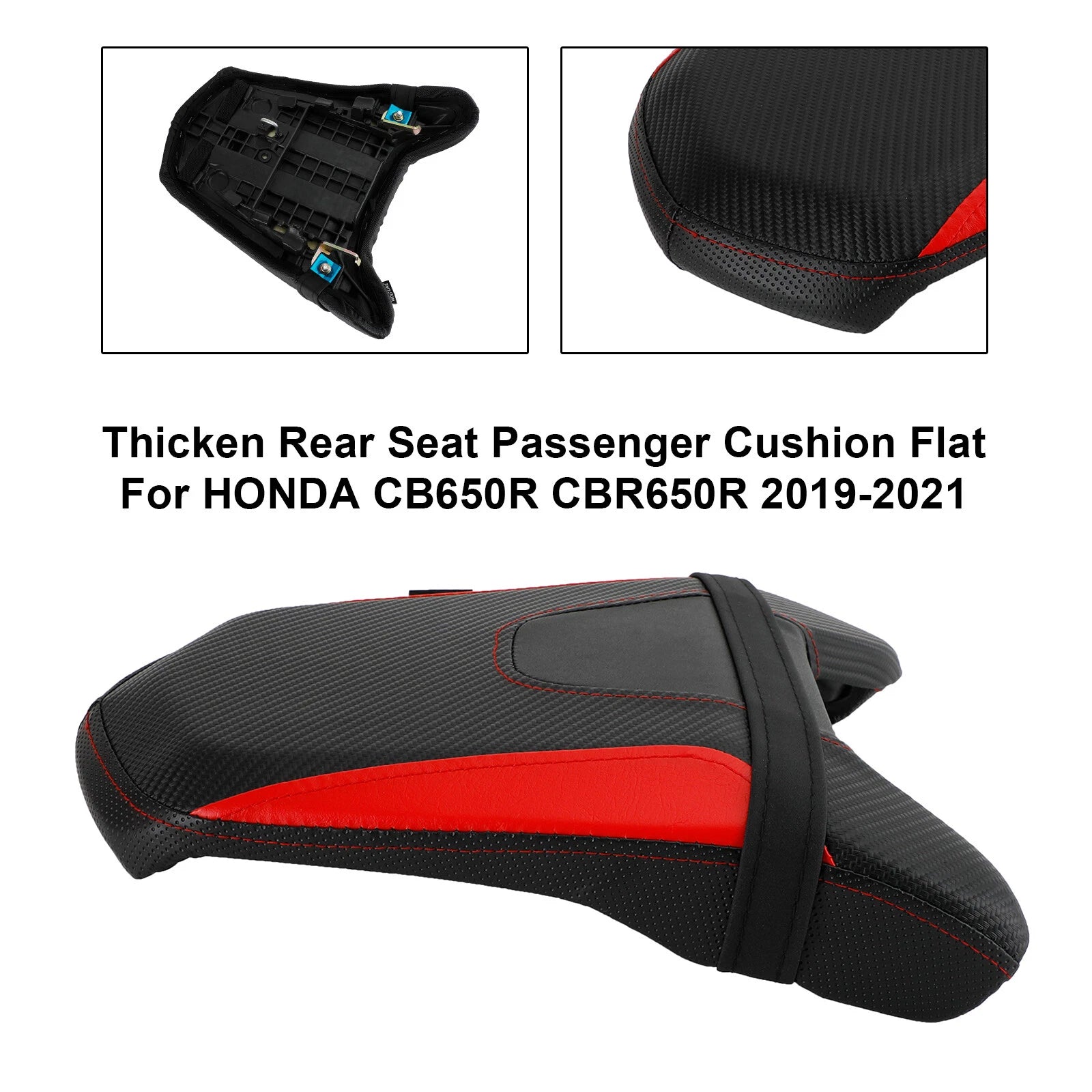 Tail Rear Seat Passenger Cushion Flat Red for Honda CB650R CBR650R (2019–2023)