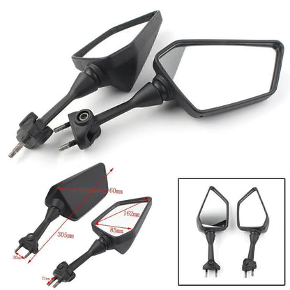Rearview Side Mirrors for Kawasaki Ninja 250R EX250 (2008–2013) Black