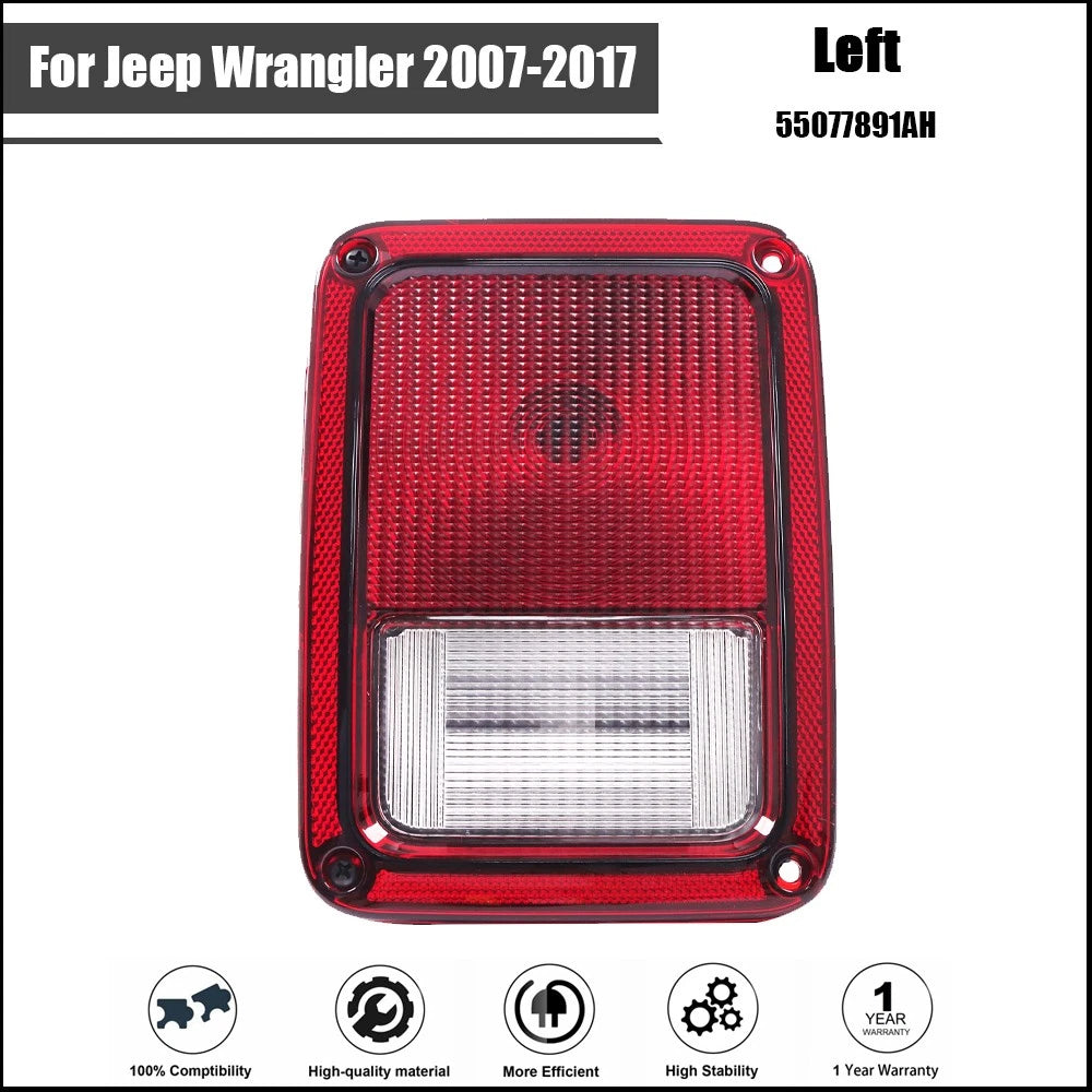 Tail Light Assembly for Jeep Wrangler (2007–2017) Driver Left Halogen