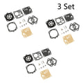 Set of 3 Carburetor Gasket Kit for Tillotson Homelite X-12 Super XL (RK-23HS, RK-17HS)