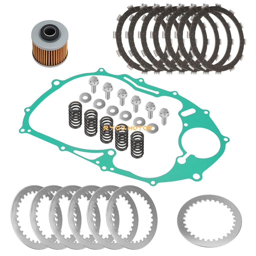Clutch Friction & Steel Plates w/Gasket for Yamaha XVS650 V-Star 650 (1998–2016)