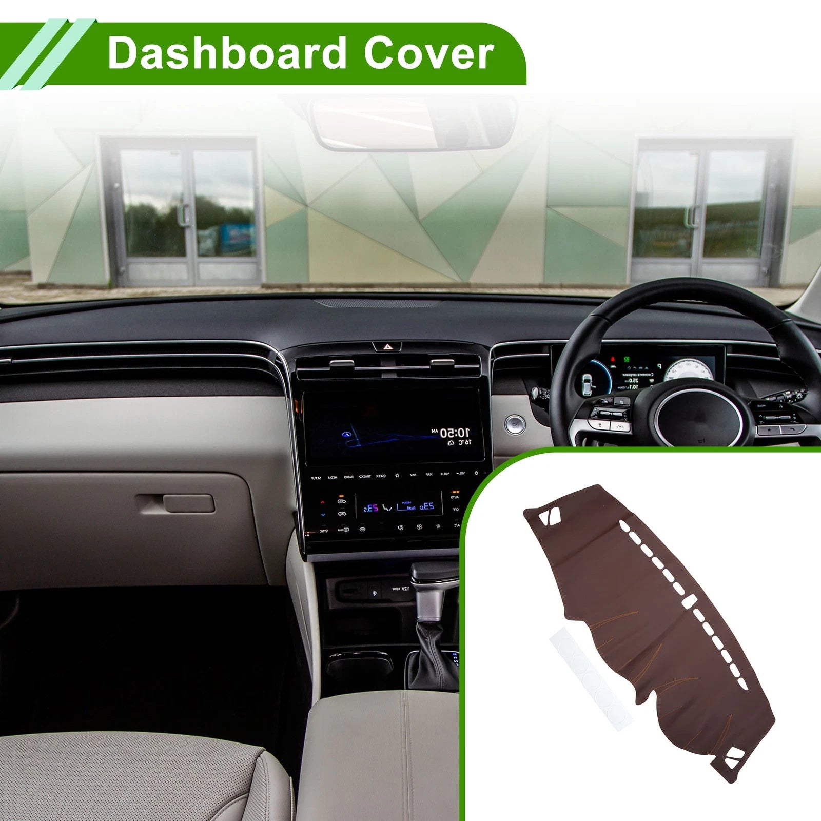 Dashboard Cover for Hyundai ix35 Tucson 2010–2015 Dash Mat Brown