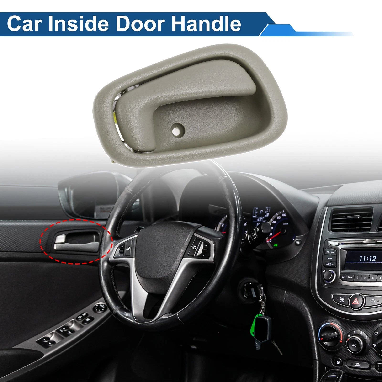 Front Driver Side Interior Door Handle Replacement for Toyota Corolla (1998–2002)