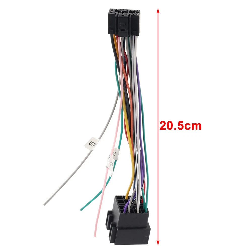 16 Pin ISO Wiring Harness Connector Adapter for Android Car Stereo (2010–2023)