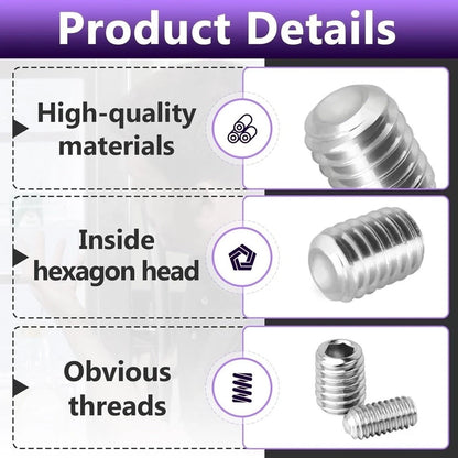 Hex Head Metric Screws for Refrigerator Cooler Door Handle (Set of 4)
