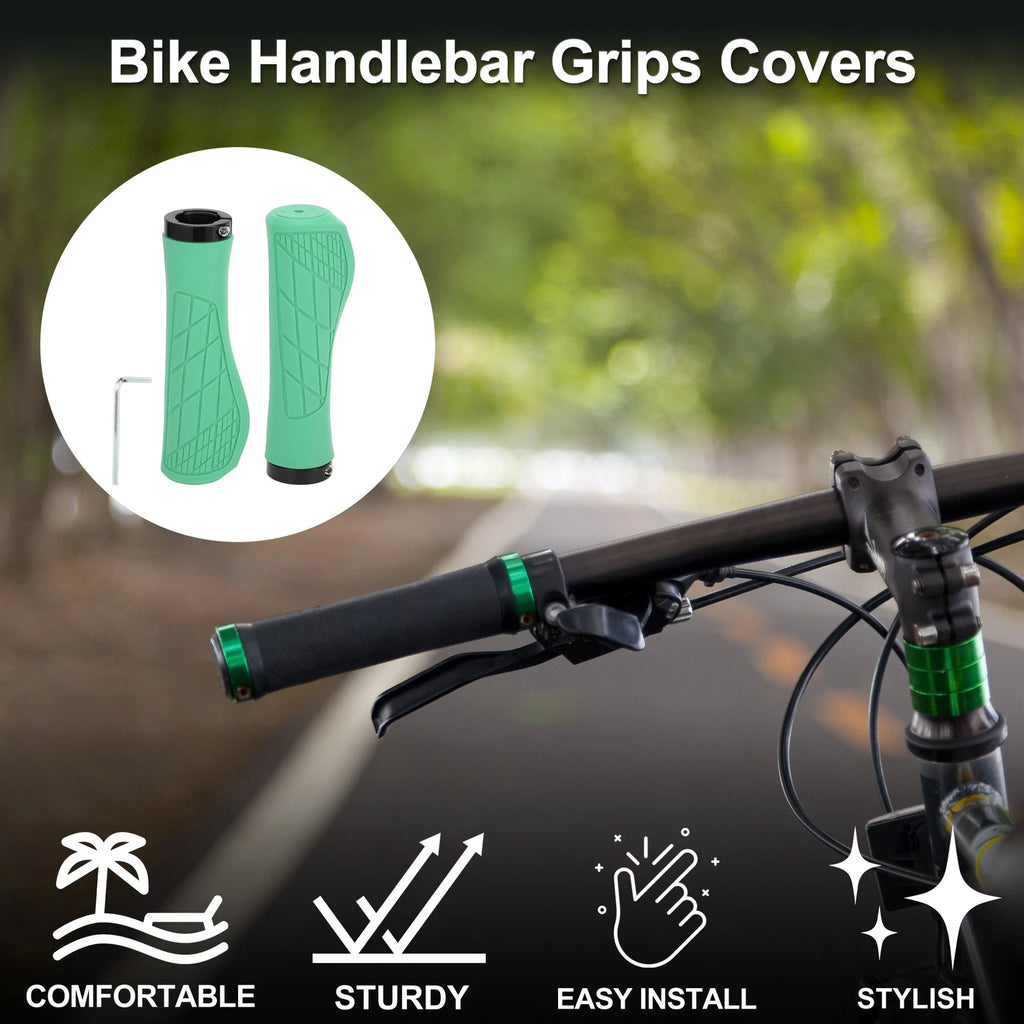 Bike Handlebar Grip Covers 134mm Lightweight End Grips for MTB Green