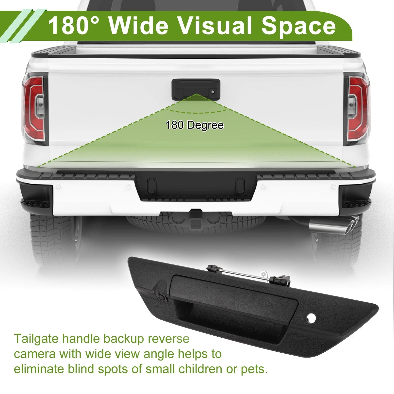 Tailgate Handle with Backup Rear View Camera for Toyota Hilux (2016–2020)