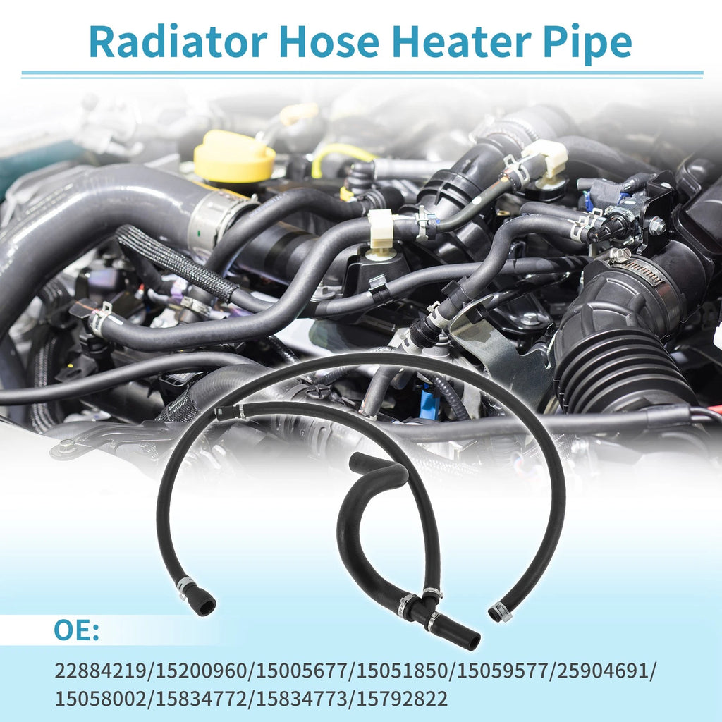 2pc Heater Inlet Lower Radiator Outlet Hose for Chevrolet Avalanche (2007–2009)