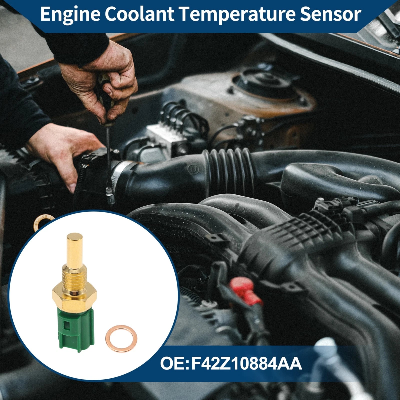 Engine Coolant Temperature Sensor for Ford (F-150 1997–2003) No.F42Z10884AA