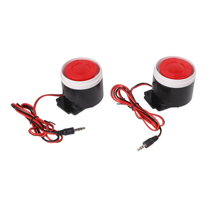 Set of 2 Wired Siren Alarms 120dB for Indoor Security (12V)