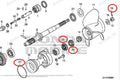 Lower Gearcase Seal & O-ring Kit 91252-ZZ3-003 91351-ZY3-003 for Tohatsu Outboard