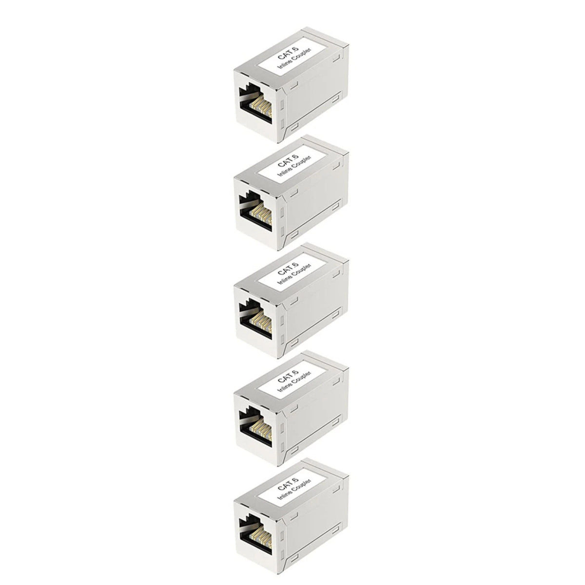 5X RJ45 Cat6 PoE Shielded Ethernet Coupler for