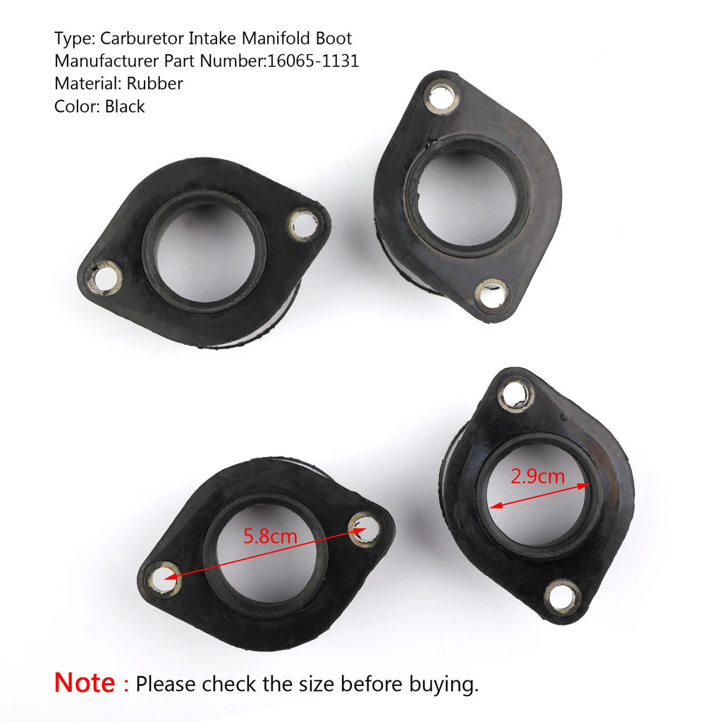 Carburetor Holder Intake Manifold Boot for Kawasaki KZ1000 KZ1100 ZN1100 (1976–1983)