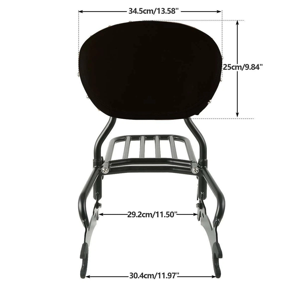 Sissy Bar with Backrest Pad Luggage Rack for Indian Chief Classic (2016–2018)