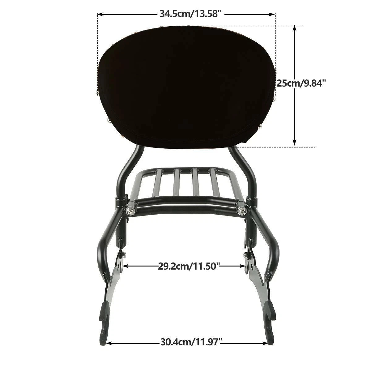 Sissy Bar with Backrest Pad Luggage Rack for Indian Chief Classic (2016–2018)