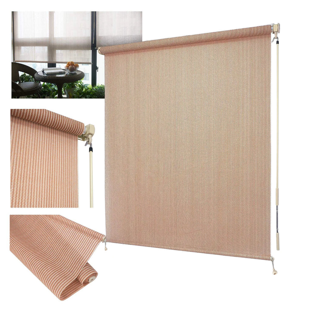 Roller Blind Window Sun Shade for Patio (96" W x 72" L)