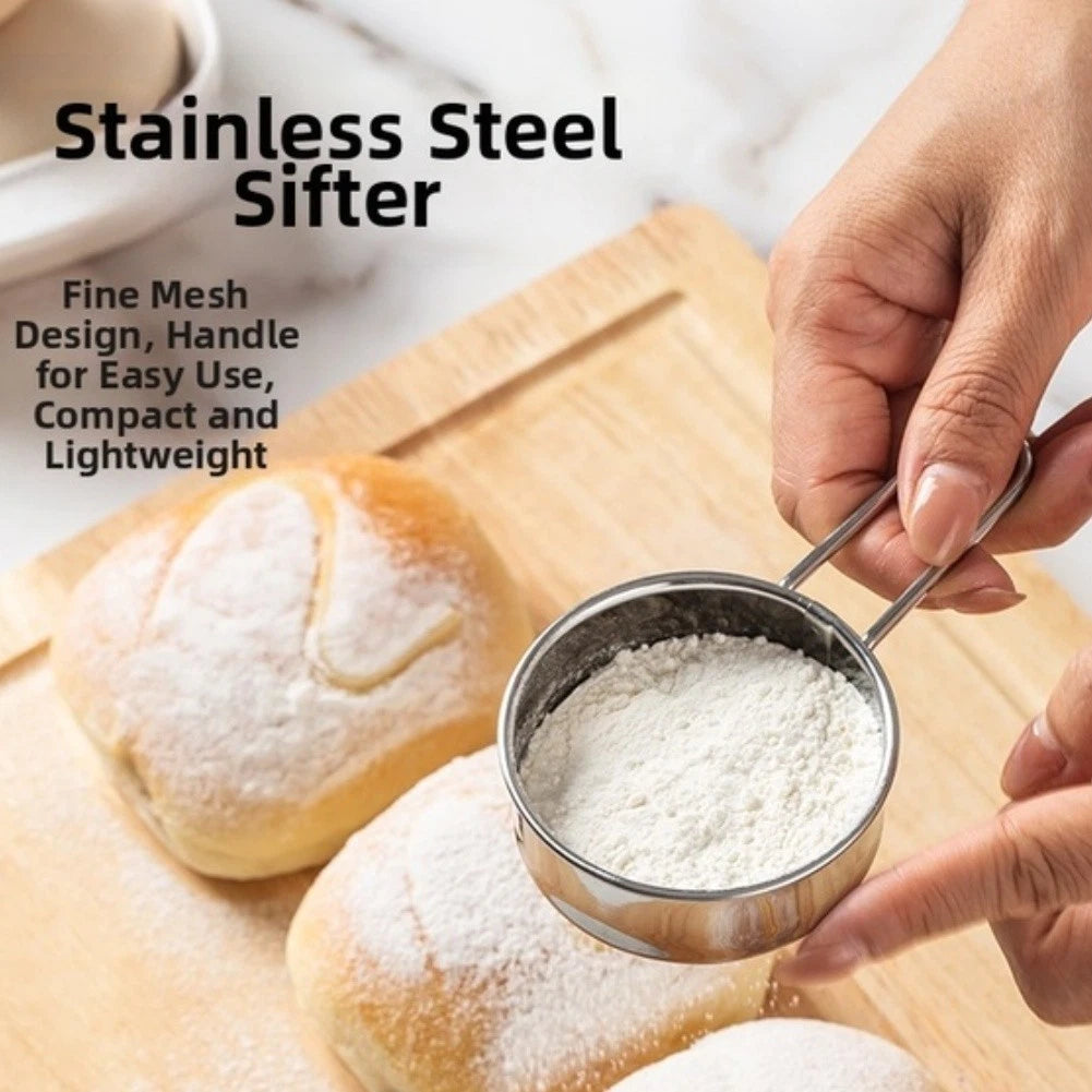 Stainless Steel Flour Sieve for Smooth Sifting (11.5cm)