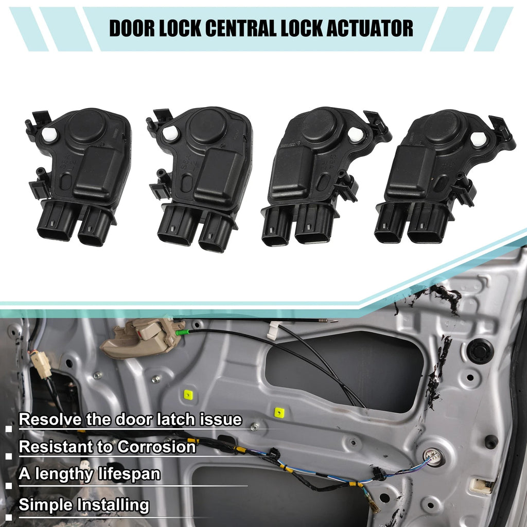 Door Latch Actuator Front Rear Left Right Set for Honda Element (2003–2011)